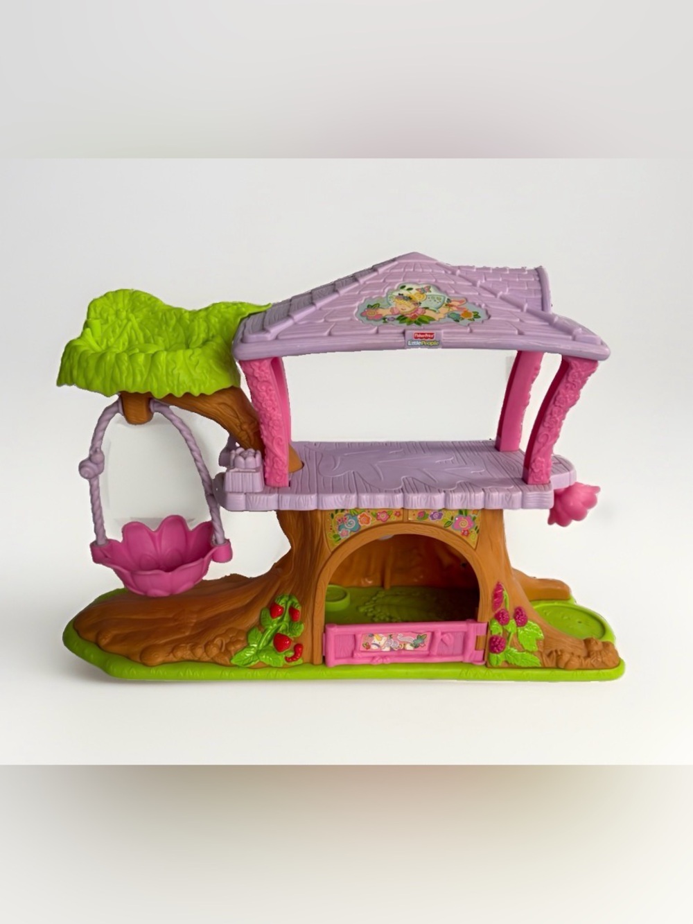 Fisher Price Little People Fairy Treehouse Tree House Garden Swing Toy Play Set